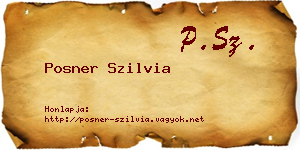 Posner Szilvia névjegykártya